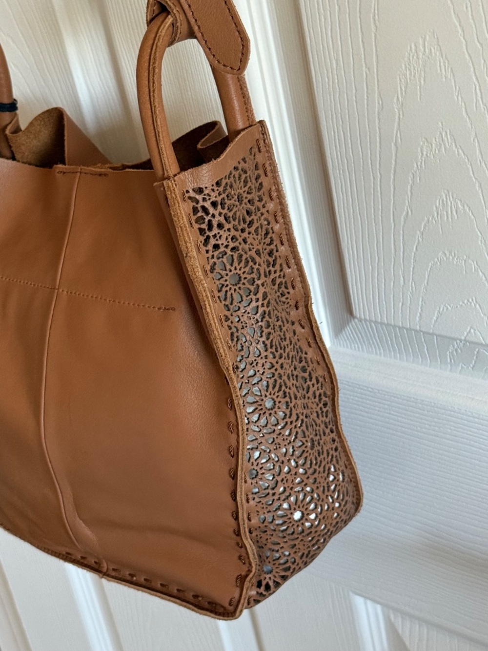The Sak Los Feliz leather crossbody with laser cutouts. - Picture 3 of 16
